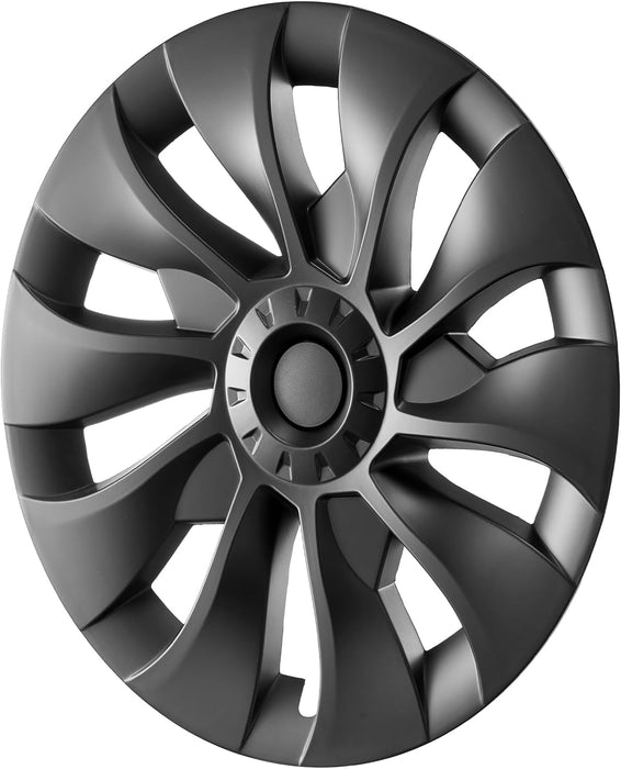 Tesla Model 3 Wheel Covers Hubcaps 18 Inch, 2017-2023 Model 3 Fully Fit Hubcap with Snap Set of 4 Same Side, Guard Tape & Valve Nozzle Hole, ABS & PC Hubcap with Less Wind Drag