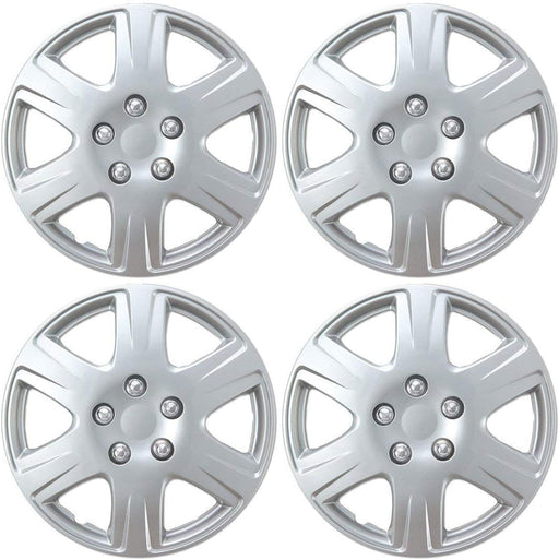 HK993 Silver 15" Hubcaps Wheel Covers for Toyota Corolla (15 Inch) – Four (4) Pieces Corrosion-Free & Sturdy – Full Heat & Impact Resistant Grade – OEM Replacement, 4 Pack