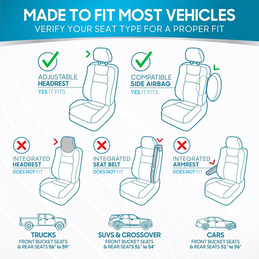 Revamp Your Ride with Our Stylish Red and Black PolyPro Car Seat Covers Full Set – Easy Installation for Front and Rear Seats in Trucks, Vans, and SUVs