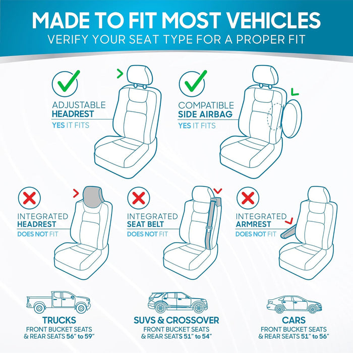 Revamp Your Ride with Our Stylish Red and Black PolyPro Car Seat Covers Full Set – Easy Installation for Front and Rear Seats in Trucks, Vans, and SUVs