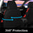Car Seat Covers for 5 Seats Universal, Fabric Breathable Car Front & Rear Seat Protectors, with Tire Track Details, Airbag Compatible, Full Protection, Fits Most Cars Trucks Vans Suvs, Red Vehicle Seat Covers, Truck Accessories, Car Interior Accessories