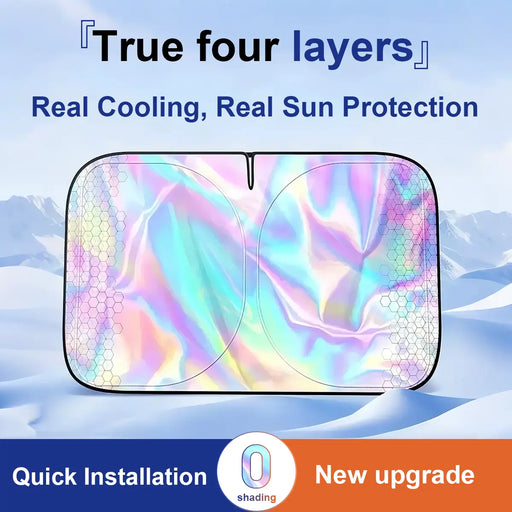 Foldable Anti-Uv Windshield Sunshade for Sedan Suvs - Quick Setup & Smart Design - Blocks Sun Heat UV - Adjustable Size - Perfect Winter Gift - Automotive Exterior Accessories for Men & Women Summervibes Tiktokshopspringglowup
