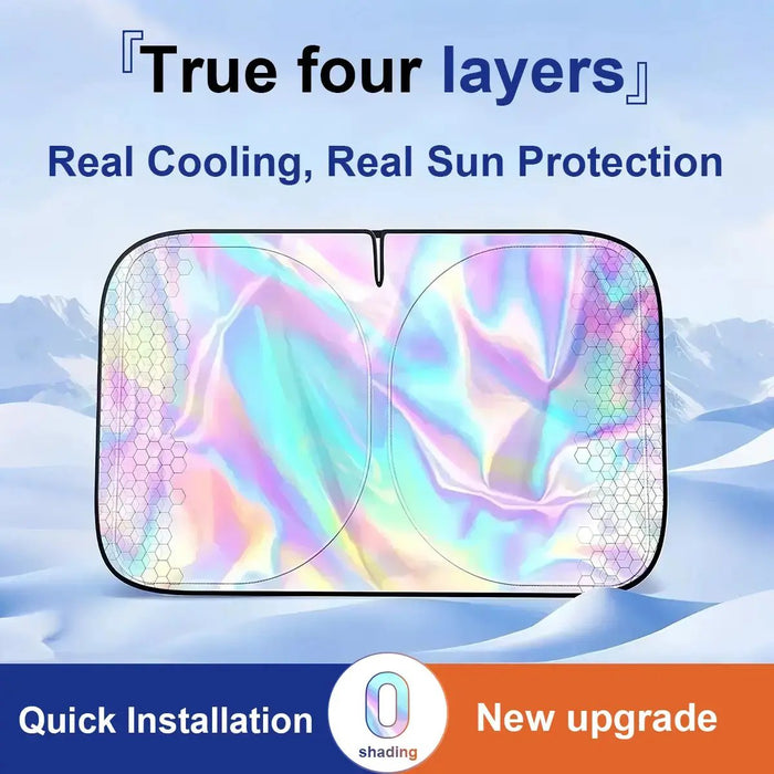 Foldable Anti-Uv Windshield Sunshade for Sedan Suvs - Quick Setup & Smart Design - Blocks Sun Heat UV - Adjustable Size - Perfect Winter Gift - Automotive Exterior Accessories for Men & Women Summervibes Tiktokshopspringglowup