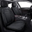 Front Car Seat Covers, Faux Nappa Leather, Airbag Compatible and Waterproof Protectors for Sedans Suvs, Breathable Anti-Slip Interior for Commuters and Rideshare, Black