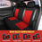 Car Seat Covers for 5 Seats Universal, Fabric Breathable Car Front & Rear Seat Protectors, with Tire Track Details, Airbag Compatible, Full Protection, Fits Most Cars Trucks Vans Suvs, Red Vehicle Seat Covers, Truck Accessories, Car Interior Accessories