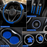 10Pcs Universal Luxury Car Steering Wheel Cover, Shoulder Protector with Daisy Vent Clips - Value-Added Combo Set, Non-Slip Breathable All-Season Interior Decor Gift for Most, Steering Wheel Cover, Steering Wheel Cover for Car