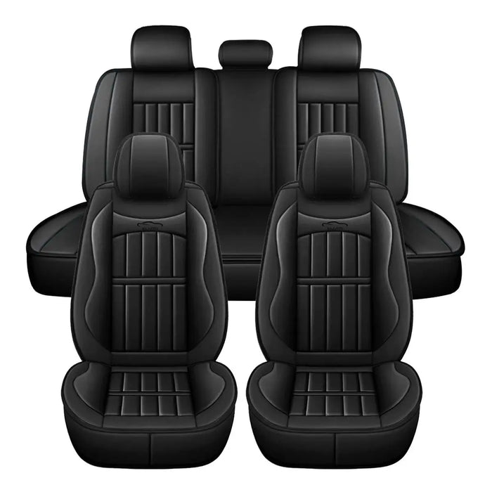 For 1 SEAT/5 SEAT Car Seat Covers Pu Leather Seats Cover Full Set Seat Cushion Cover Front Rear Seat Cover Universal SUV Trucks
