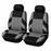 Car Seat Covers for 5 Seats Universal, Fabric Breathable Car Front & Rear Seat Protectors, with Tire Track Details.