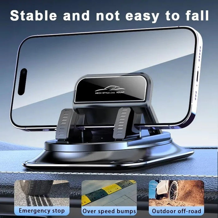 Car Phone Holder 360 Degree Rotation, Navigation Dashboard Mount Black1 Pc