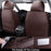 **Universal Waterproof Nappa Leather Car Seat Covers Full Set for 5 Seats – Front & Rear Auto Seat Protectors with Head Pillows, Airbag Compatible, Fits Most Cars, SUVs & Trucks, Brown**