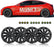 Wheel Covers for Tesla Model 3 2017-2023 18 Inch | 4 Pack ABS Model 3 Hubcaps OEM Replacement and Rim Protectors Exterior Accessories Matte Black