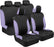 Ultrasleek Beige Seat Covers for Cars Full Set, Two-Tone Front Seat Covers with Matching Back Seat Cover, Stylish Car Seat Protectors with Split Bench Design,