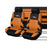 Car Seat Covers for 5 Seats Universal, Fabric Breathable Car Front & Rear Seat Protectors, with Tire Track Details, Airbag Compatible, Full Protection, Fits Most Cars Trucks Vans Suvs, Red Vehicle Seat Covers, Truck Accessories, Car Interior Accessories