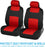 Revamp Your Ride with Our Stylish Red and Black PolyPro Car Seat Covers Full Set – Easy Installation for Front and Rear Seats in Trucks, Vans, and SUVs