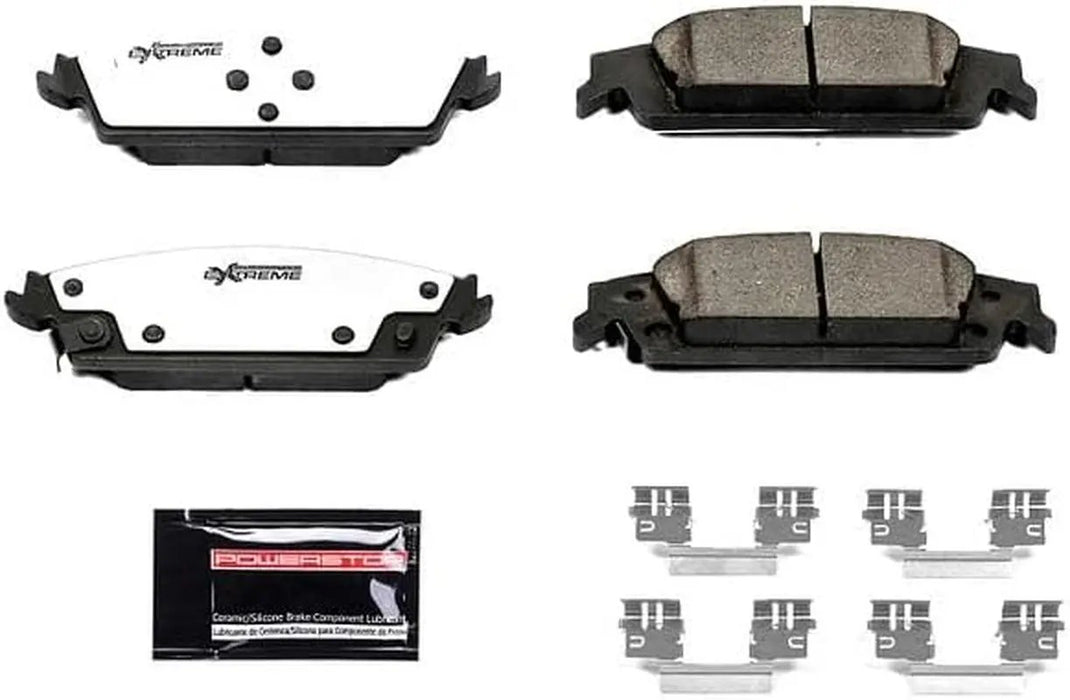 Rear Brake Pads for Cadillac Escalade 2015-20 |Chevrolet Silverado 1500 2014-18| Suburban 2015-20 - Z36 Truck & Tow Carbon-Fiber Ceramic Brake Pads with Installation Hardware, Z36-1707