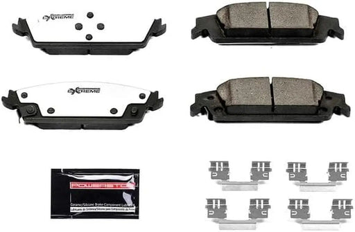 Rear Brake Pads for Cadillac Escalade 2015-20 |Chevrolet Silverado 1500 2014-18| Suburban 2015-20 - Z36 Truck & Tow Carbon-Fiber Ceramic Brake Pads with Installation Hardware, Z36-1707