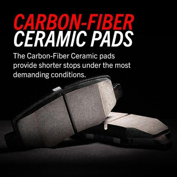 Front Brake Pads for Ford F-250 Super Duty 2012-22 |F-350 Super Duty 2012-22 |F-450 Super Duty 2013-16 - Z36 Truck & Tow Carbon-Fiber Ceramic Brake Pads with Installation Hardware, Z36-1680