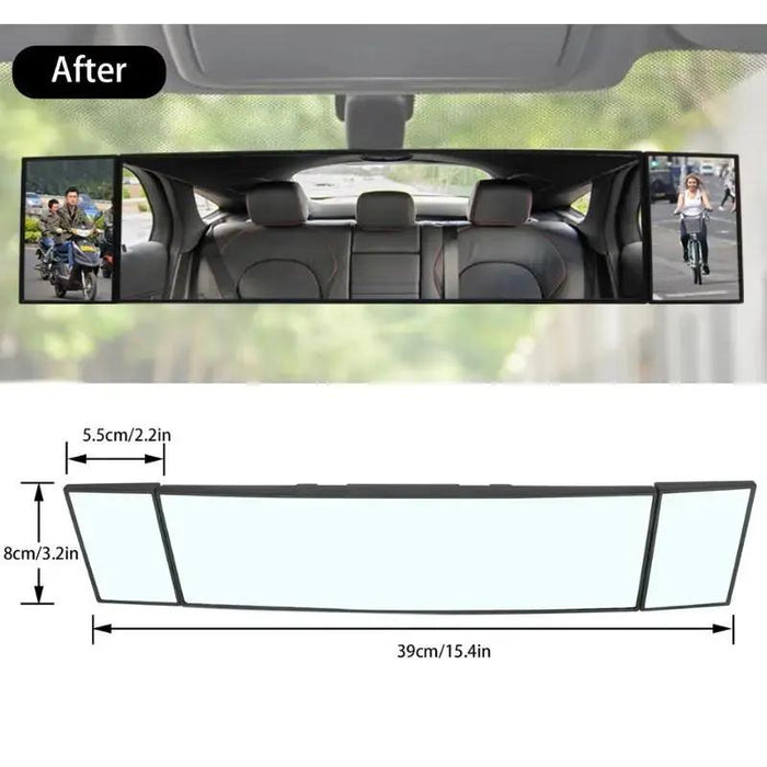 Joytutus 11.81 Inch Universal Panoramic Convex Rearview Mirror, Auto Parts Accessories for Car SUV Trucks, High-Quality Glass, Anti-Fall Design, Reversible for Passengers, Easy Installation, Wider View for Safer Drives, Car Stuff