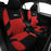 Car Seat Covers for 5 Seats Universal, Fabric Breathable Car Front & Rear Seat Protectors, with Tire Track Details, Airbag Compatible, Full Protection, Fits Most Cars Trucks Vans Suvs, Red Vehicle Seat Covers, Truck Accessories, Car Interior Accessories