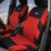 Car Seat Covers for 5 Seats Universal, Fabric Breathable Car Front & Rear Seat Protectors, with Tire Track Details, Airbag Compatible, Full Protection, Fits Most Cars Trucks Vans Suvs, Red Vehicle Seat Covers, Truck Accessories, Car Interior Accessories
