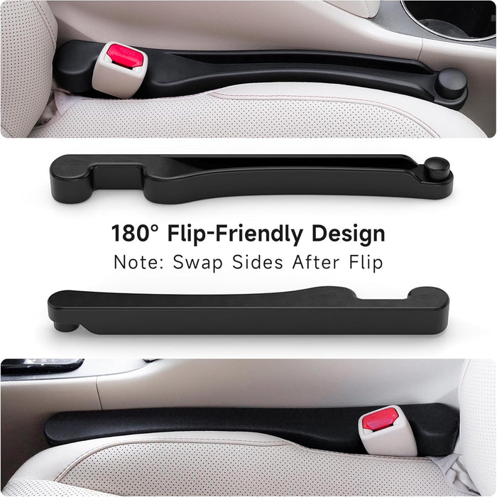 Car Seat Gap Filler Organizer 2Pack Soft Foam 3IN1 Multifunctional