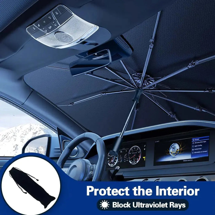2026 Model Foldable Car Front Window Sunshade Cover, 90-Degree Rotatable UV Protective Sunshade, Compatible with Sedans and Trucks