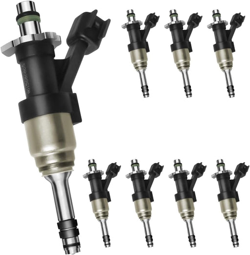 Fuel Injectors Fit for Chevy: Silverado 1500 / Tahoe/Suburban, for GMC: Yukon (& XL) / Sierra 1500, V6 4.3L / V8 5.3L, 2014-2018, OEM # 12668390, FJ1217 (8 Pcs)