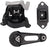 Engine Motor Mounts Compatible with 2012-2019 Nissan Versa/Versa Note 1.6L, 2014 Nissan Note, Replace OE A7368, A7369, A4361, Set of 4, Black, Metal, Rubber Frame