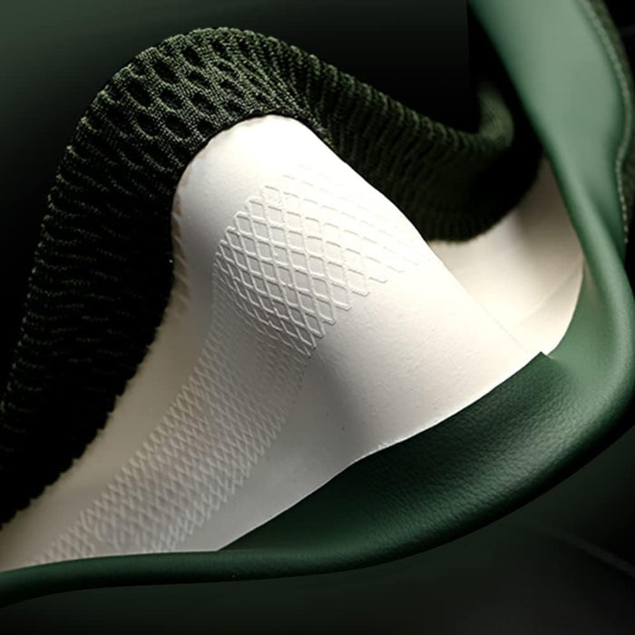 Car Steering Wheel Cover, Universal 15 Inch, the Latest Microfiber Leather Breathable Technology Fabric, Non-Slip, Comfortable, Warm in Winter and Cool in Summer, Green