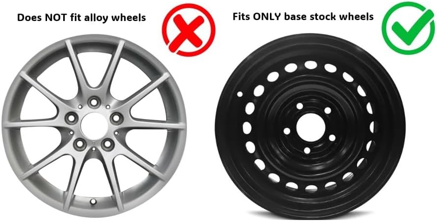 Automotive WH553-16S-BS 16 Inch Spyder Black & Silver Universal Hubcap Wheel Covers for Cars - Set of 4 - Fits Most Cars