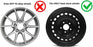 Automotive WH553-16S-BS 16 Inch Spyder Black & Silver Universal Hubcap Wheel Covers for Cars - Set of 4 - Fits Most Cars