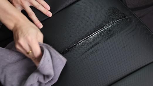 Car Seat Covers 5 Pieces, Full Set Universal Seat Covers for Cars, Waterproof Nappa Leather Auto Seat Protectors with Head Pillow, Car Interiors Fit for Most Sedans SUV Pick-Up Truck, Black