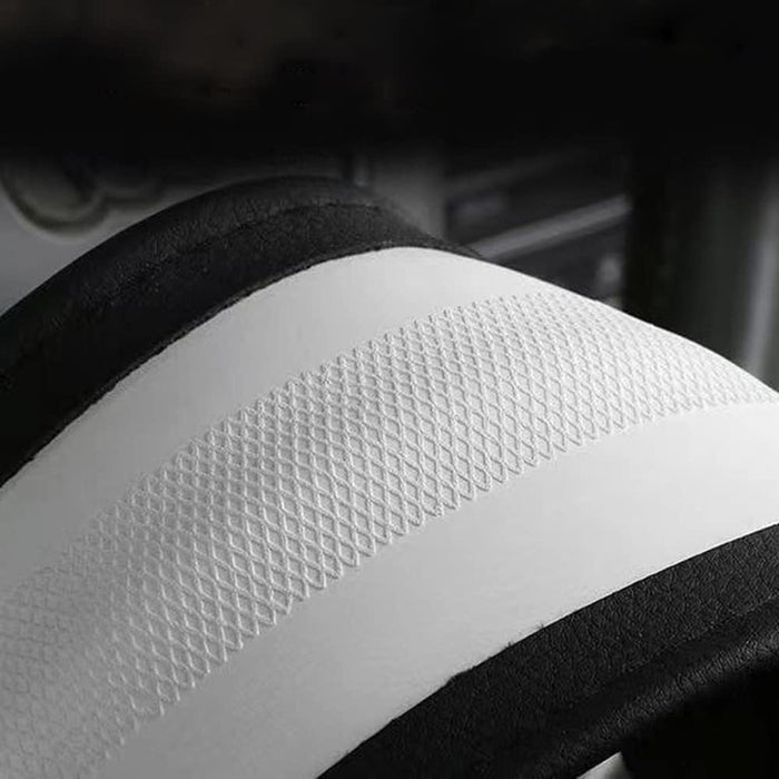 Nappa Leather Ultra-Thin Steering Wheel Cover, for Tesla Model 3/Y Steering Wheel Cover, Non-Slip Design and Interior Modification of Car Accessories （Black and Red）
