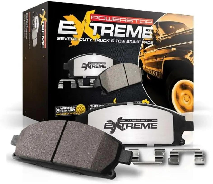 Rear Brake Pads for Cadillac Escalade 2015-20 |Chevrolet Silverado 1500 2014-18| Suburban 2015-20 - Z36 Truck & Tow Carbon-Fiber Ceramic Brake Pads with Installation Hardware, Z36-1707