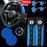 10Pcs Universal Luxury Car Steering Wheel Cover, Shoulder Protector with Daisy Vent Clips - Value-Added Combo Set, Non-Slip Breathable All-Season Interior Decor Gift for Most, Steering Wheel Cover, Steering Wheel Cover for Car