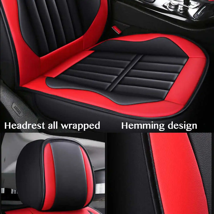 For 1 SEAT/5 SEAT Car Seat Covers Pu Leather Seats Cover Full Set Seat Cushion Cover Front Rear Seat Cover Universal SUV Trucks