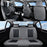  Leather Seat Covers Full Set, 5 Seats Seat Covers for Cars, Waterproof Nappa Leather Car Seat Covers with Head Pillow, Seat Protectors Car Seat Cushion Universal Fit for Most Cars (Gray&Black)