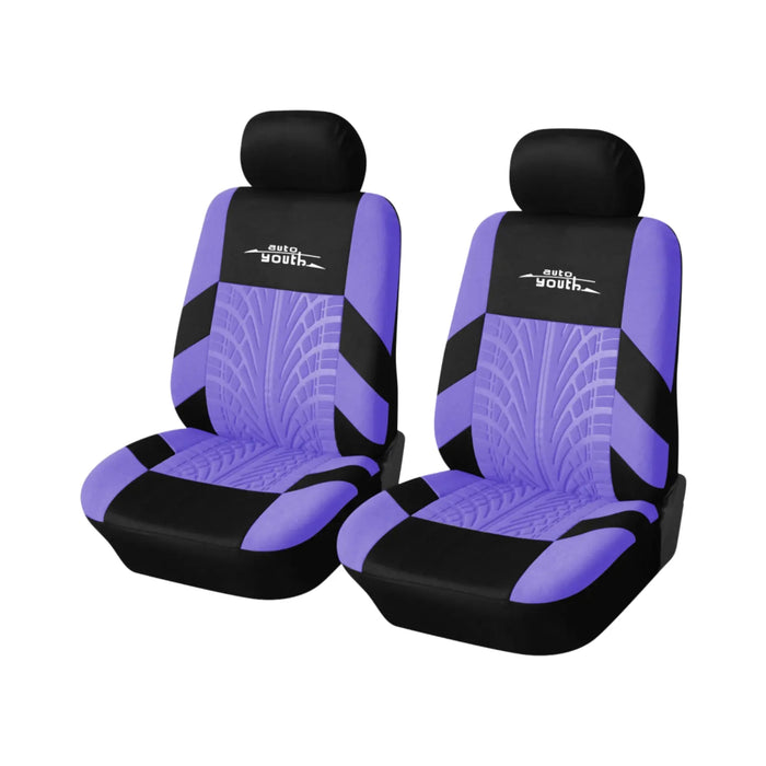 Car Seat Covers for 5 Seats Universal, Fabric Breathable Car Front & Rear Seat Protectors, with Tire Track Details, Airbag Compatible, Full Protection, Fits Most Cars Trucks Vans Suvs, Red Vehicle Seat Covers, Truck Accessories, Car Interior Accessories