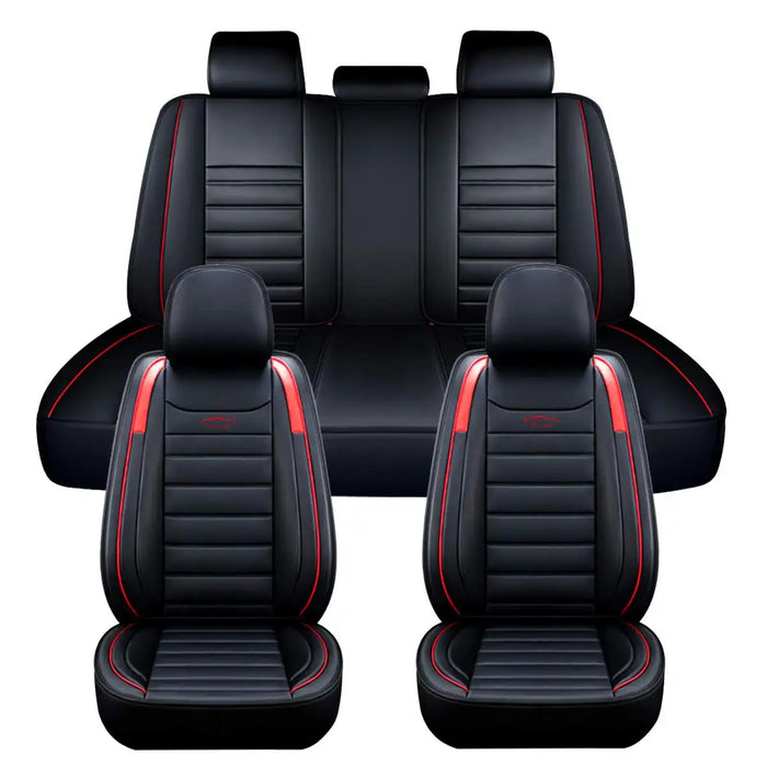 For 1 SEAT/5 SEAT Car Seat Covers Pu Leather Seats Cover Full Set Seat Cushion Cover Front Rear Seat Cover Universal SUV Trucks