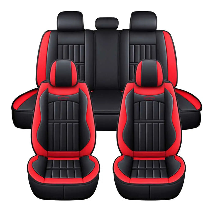 For 1 SEAT/5 SEAT Car Seat Covers Pu Leather Seats Cover Full Set Seat Cushion Cover Front Rear Seat Cover Universal SUV Trucks
