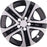 Premium Replica Hubcap Replacement for Toyota Rav4 2013-2018, 17-Inch Wheel Cover, Silver and Black, 1 Piece