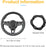 Car Steering Wheel Cover, 15 Inch Carbon Fiber Microfiber PU Leather Elastic Steering Wheel Protector for Men Women, Anti-Slip Breathable Car Interior Accessories for Most Cars (Purple)