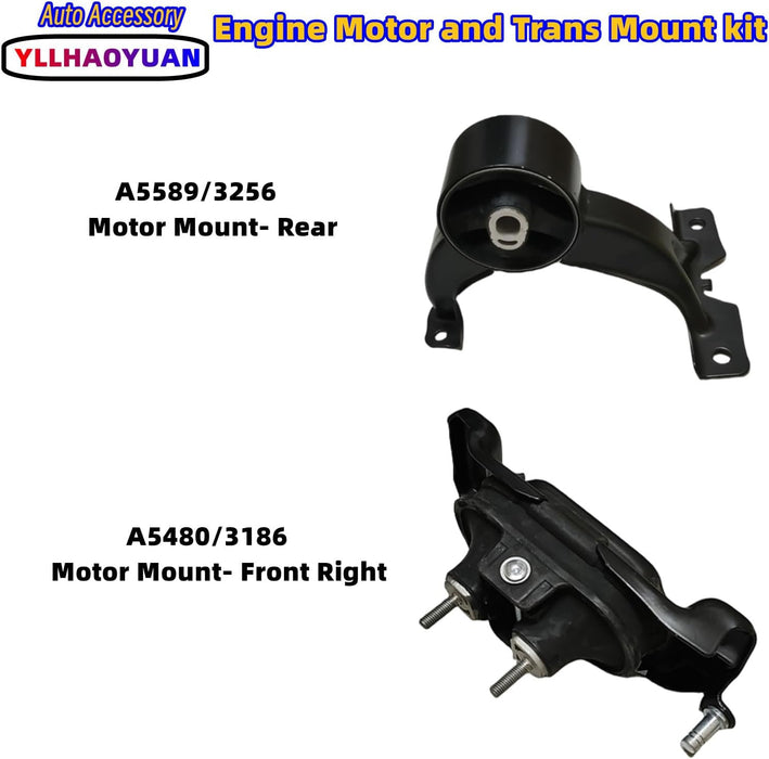 Engine Motor Mount 4Pcs for 2011-2017 Do-Dge Grand Caravan 3.6L 2012-15 Ram C/V 3.6L 2011-2015 Chrysler Town & Country 3.6L 2011-2014 VW Routan 3.6L Replacement for A5577 A5665 A5480 A5589