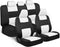 Revamp Your Ride with Our Stylish Red and Black PolyPro Car Seat Covers Full Set – Easy Installation for Front and Rear Seats in Trucks, Vans, and SUVs