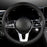 Car Steering Wheel Cover, Universal 15 Inch, the Latest Microfiber Leather Breathable Technology Fabric, Non-Slip, Comfortable, Warm in Winter and Cool in Summer, Black