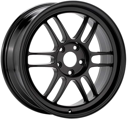 379-8105-6515BK RPF1 Racing Wheel 18X10.5 +15 5X114.3 Black Paint