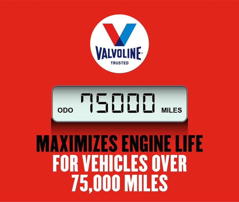High Mileage with Maxlife Technology SAE 10W-30 Synthetic Blend Motor Oil 5 QT (Pack of 2)