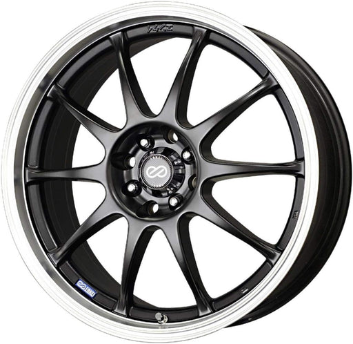 16X7  J10 (Matte Black W/ Machined Lip) Wheels/Rims 5X100/114.3 (409-670-12BK)