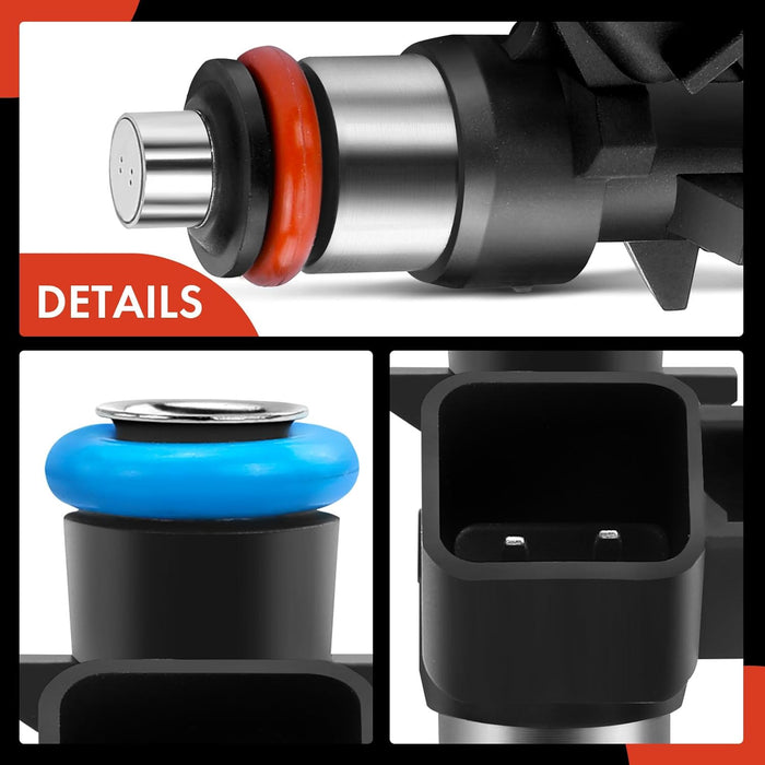 4 Holes Fuel Injectors 0280158233 Compatible with Jeep Grand Cherokee, Wrangler & Dodge Challenger, Charger, Durango, Grand Caravan, Journey & Chrysler Town & Country & Volkswagen, 3.6L