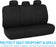 Polypro Car Seat Covers Full Set in Solid Black, Front and Rear Split Bench Seat Covers for Cars, Easy to Install Car Seats Cover Set and Accessories for Auto Trucks Van SUV - Solid Black